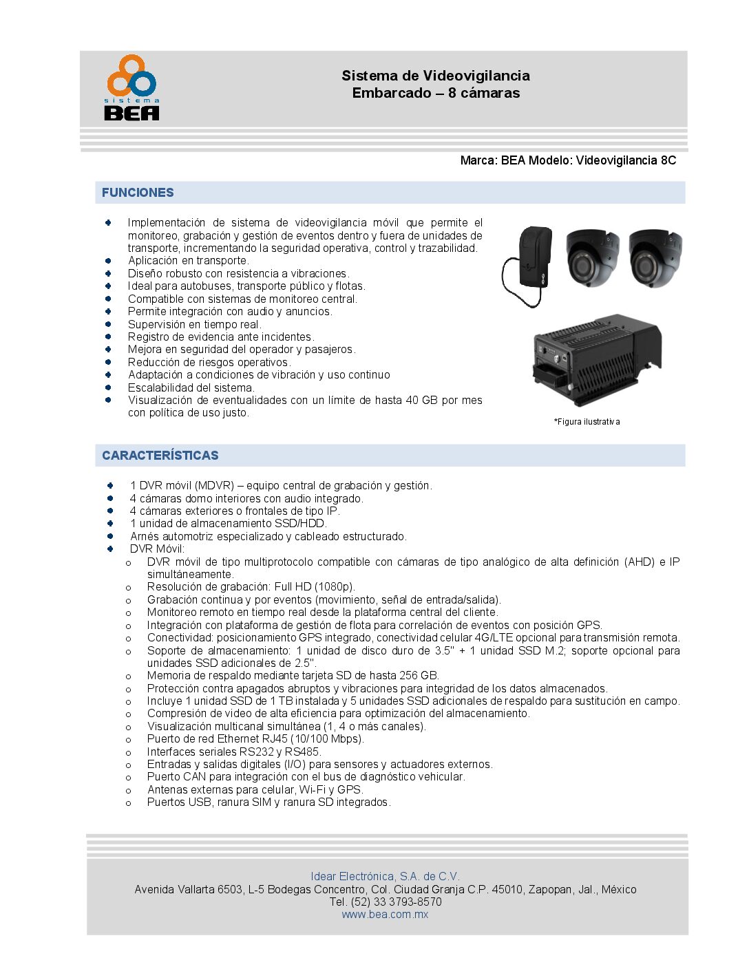 2.5 Sistema de videovigilancia embarcado 8C