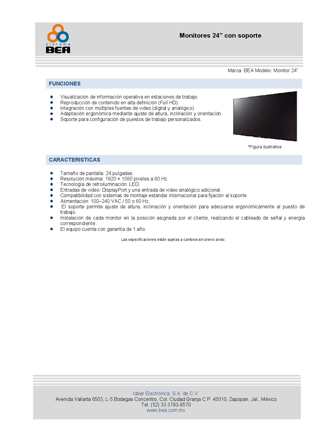 4.4 Monitores 24 con soporte